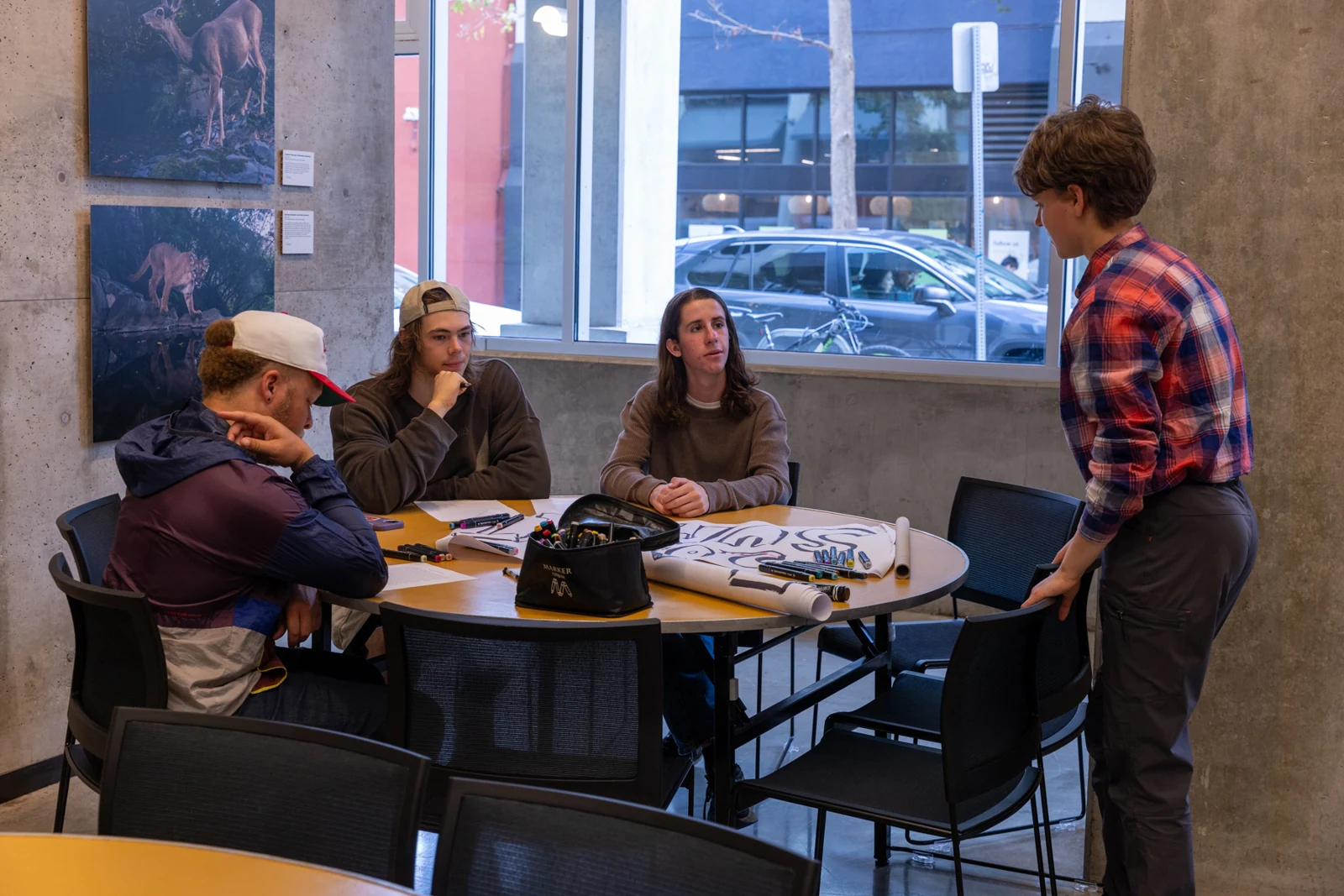 IRISTEM facilitating a small-group discussion at the Bay Area Youth Climate Summit