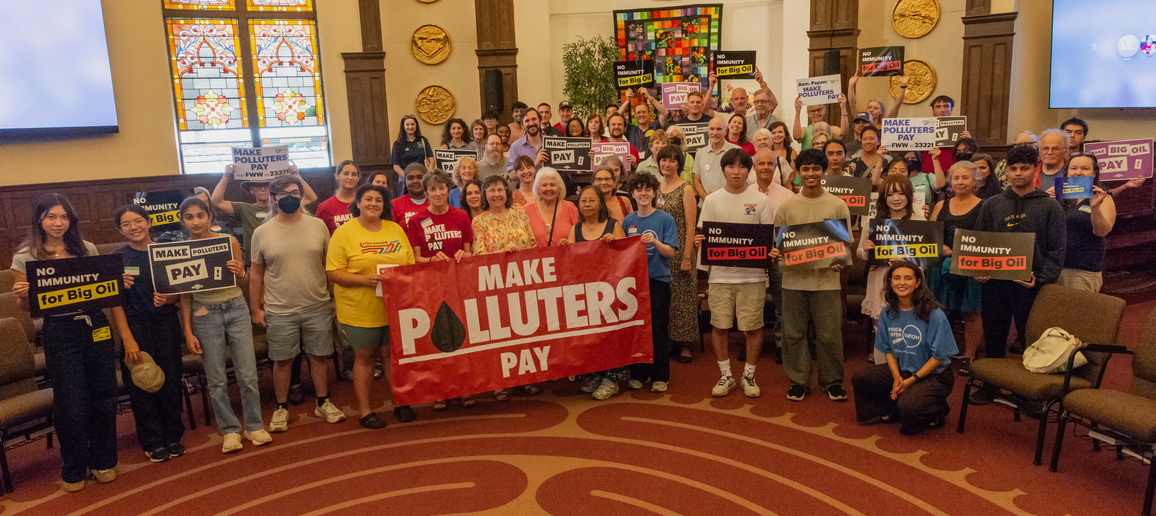 Students and community members participating in environmental advocacy
