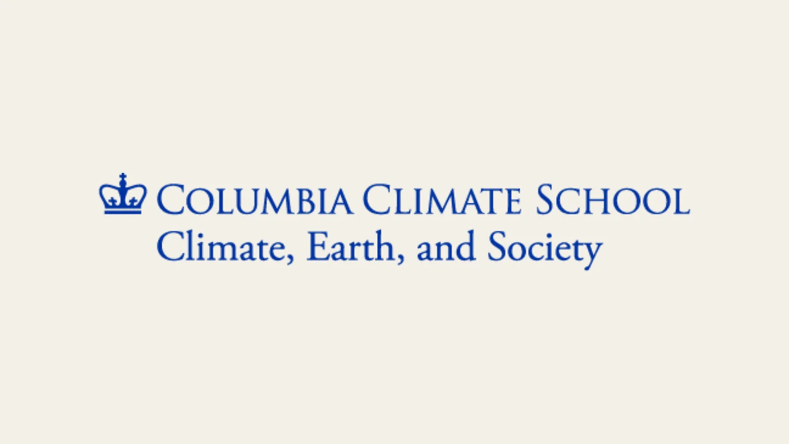 Columbia Climate School logo centered on a light background