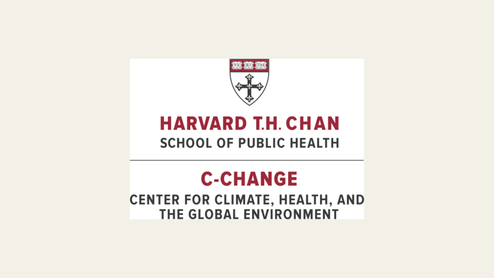 Harvard C-CHANGE logo centered on a light background